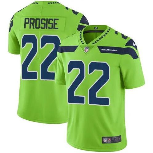 Men Seattle Seahawks #22 C.J Prosise Nike Green Vapor Limited NFL Jersey